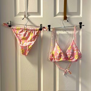 Brighten up your swimwear collection! Pink Floral Aurelle  bikini.